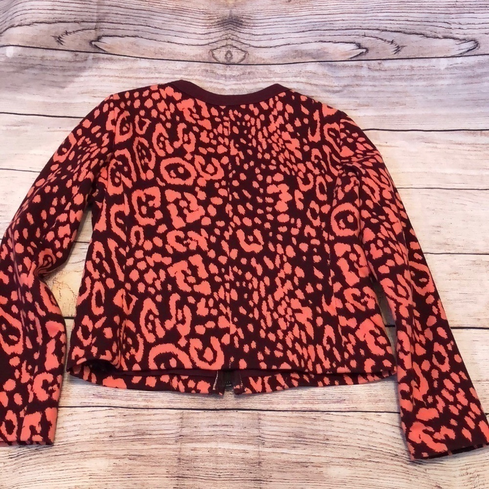 Gap Leopard Print Crop Jacket Size 0 - image 4
